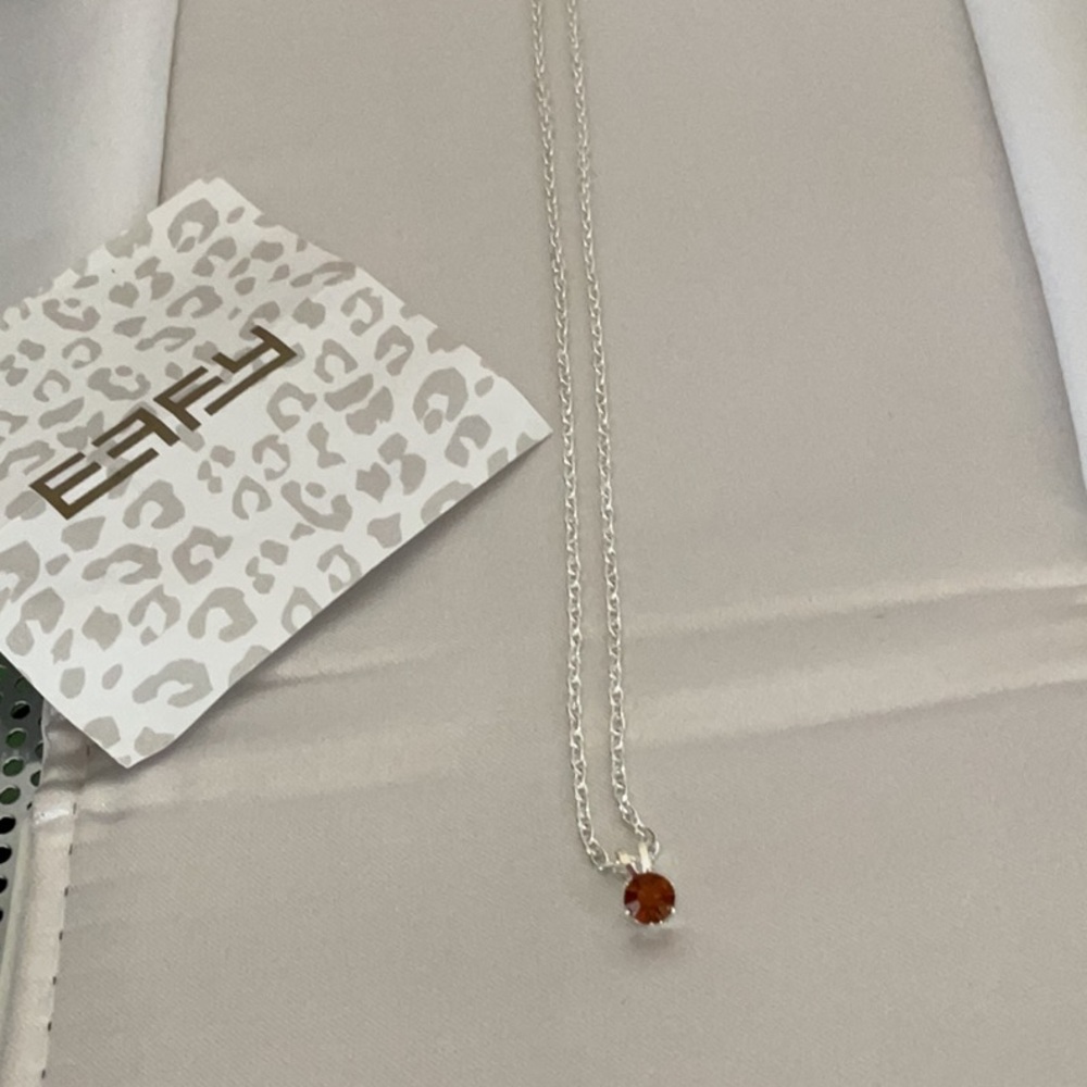 Effy Silver Necklace with brown Gemstone